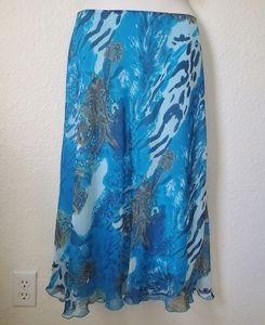 Layered Multi Print Maxi Skirt